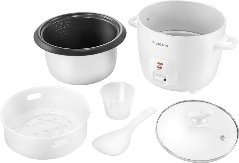 Insignia™ - 2.6-Quart Rice Cooker - White