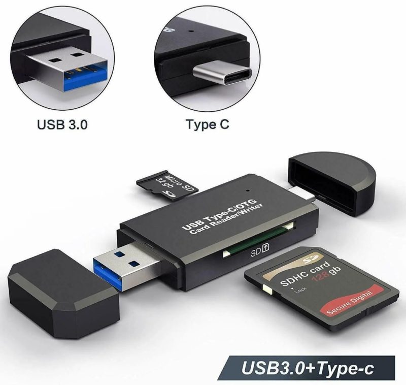 Card Reader USB 3.0 Type C Micro SD TF OTG Smart Memory Adapter Laptop Computer