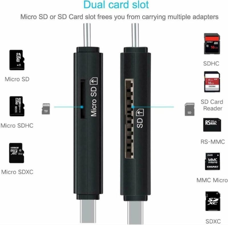 Card Reader USB 3.0 Type C Micro SD TF OTG Smart Memory Adapter Laptop Computer