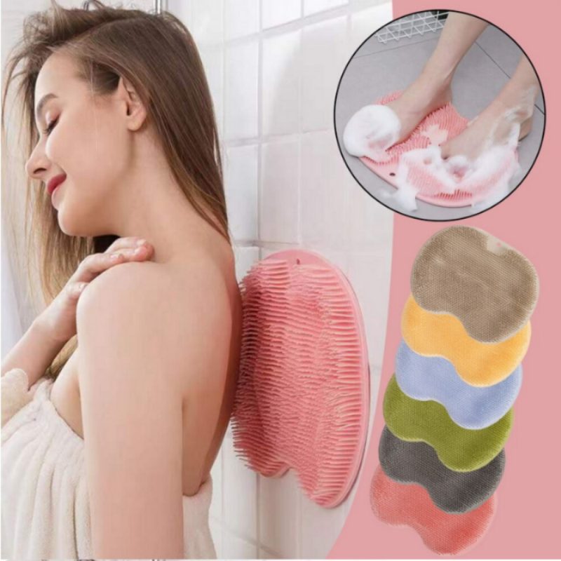 Shower Massage Scraper Non-slip Bath Silicone Foot Wash Body