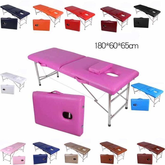 Opvouwbare professionele salon- en massagetafel voor wimperbehandelingen